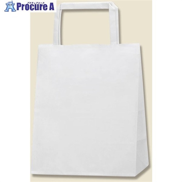 HEIKO 手提げ紙袋 25チャームバッグ 平手 晒白無地 18-1 50枚入り 003274120  1袋 ▼343-7427