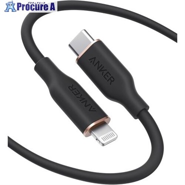 Anker PowerLine III Flow USB-C ＆ ライトニング ケーブル 1.8m ミッドナイトブラック A8663N11  1本 ▼635-6485