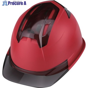 トーヨーセーフティ ヘルメット ヴェンティーエム 赤 バイザー色スモーク NO.396FEM-S-RD  1個 ▼662-6787