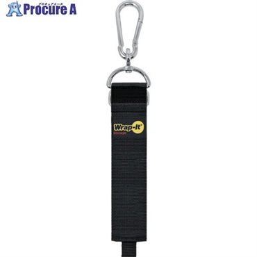 WrapーIt カラビナ付き収納ストラップ 24インチ 黒 100-HNH-24BL  1個 ▼708-6522