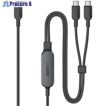Anker USBケーブル USB-C ＆ USB-C ケーブル (2-in-1， 140W) 1.8m ブラック A8895N12  1本 ▼718-6040