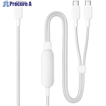 Anker USBケーブル USB-C ＆ USB-C ケーブル (2-in-1， 140W) 1.8m ホワイト A8895N22  1本 ▼718-6042