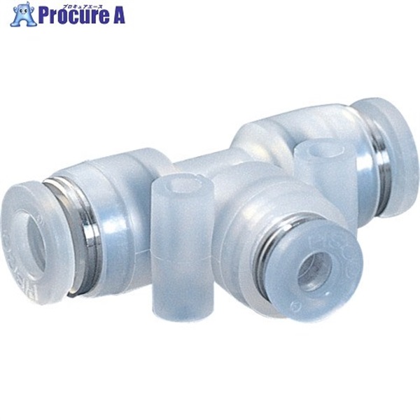 PISCO チューブフィッティング チューブフィッティングPP 違径ユニオンティー PPEG8-6  1個 ▼818-1807