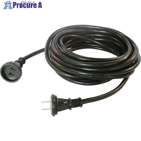 正和電工 2芯タイプ防雨型延長コード 10m 黒 WP-10BK  10本 ▼850-1040