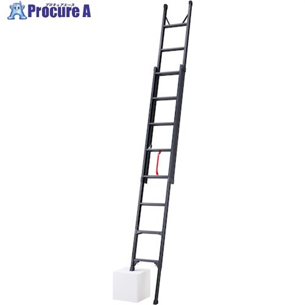 ハセガワ アルミ製 押上式2連はしご LUB2型 4.48m LUB2-45  1台  長谷川工業(株) ◇▼582-8026