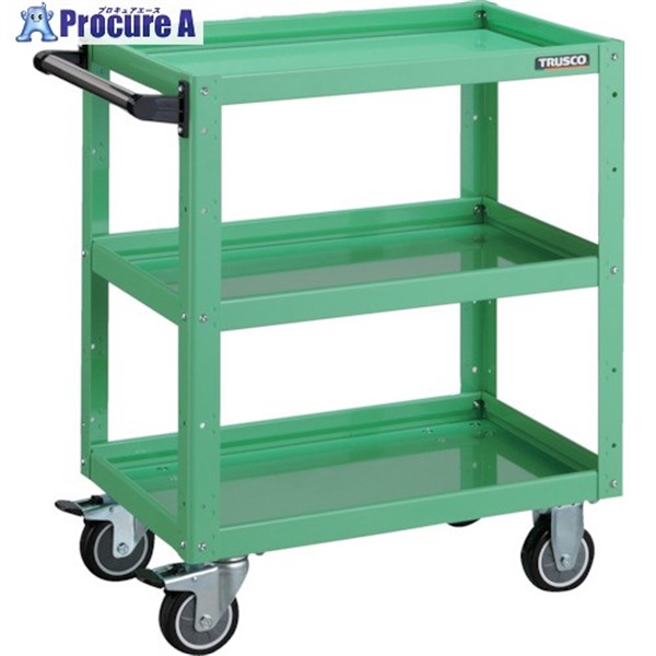 TRUSCO ツールワゴン イーグルワゴン 600X400XH740 ウレタン車輪 ヤンググリーン EGW-763U-YG  1台  トラスコ中山(株)