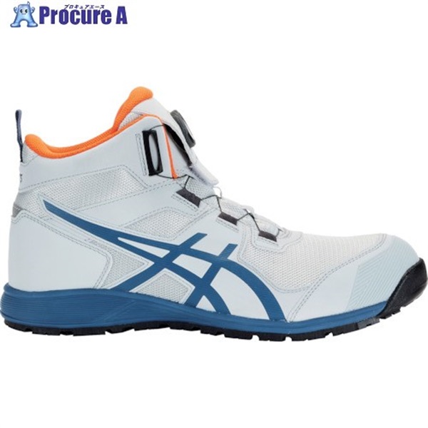 asics BOAハイカットシューズ ホワイト/オレンジ ASICS アシックス 安全靴 CP214 TS BOA asics ハイカット ボア