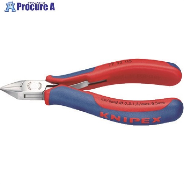 KNIPEX 精密用ニッパー 115mm 7732-115 1丁 KNIPEX社 ▽446-9071 ¥7,944